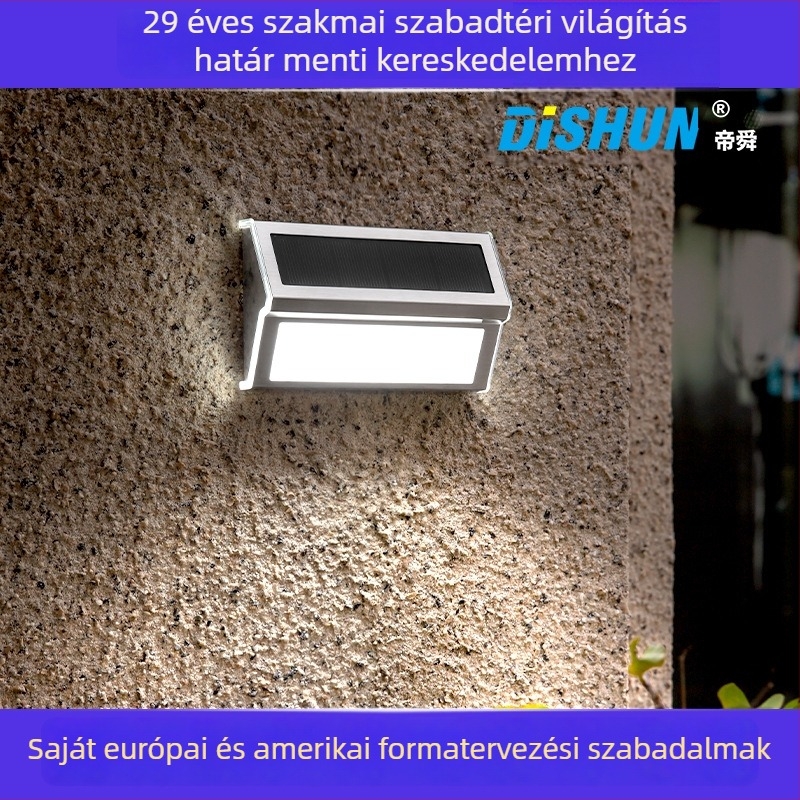 Személyre szabott napelemes lámpák kültéri udvarhoz, tájvilágításhoz, lépcsőkhez és külső falhoz – hangulatos falvilágítás
