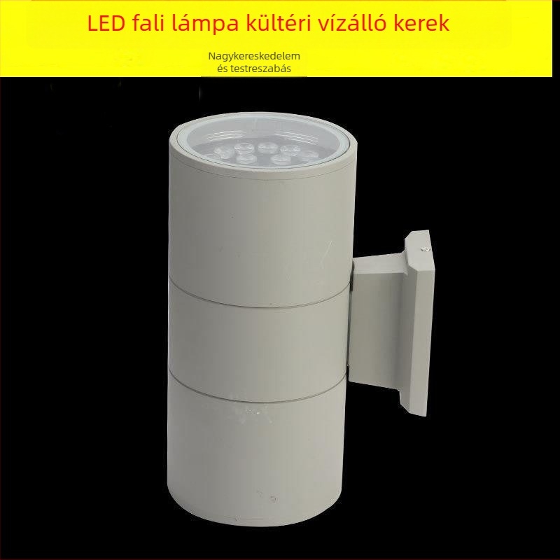 LED kültéri kör alakú falikar, vízálló, kertre és udvarra, egyfejű fel- és lefelé világító spot