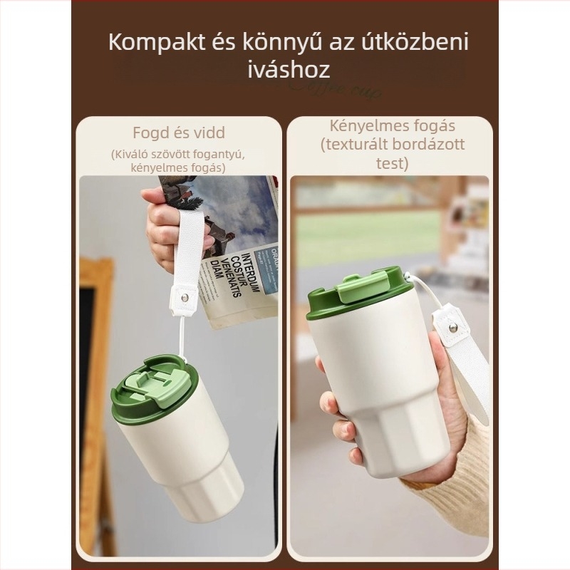 Új 316 rozsdamentes acélból készült nyolcszögletű termosz, logó nyomtatható, minimalist kávéscsésze ajándékdoboza
