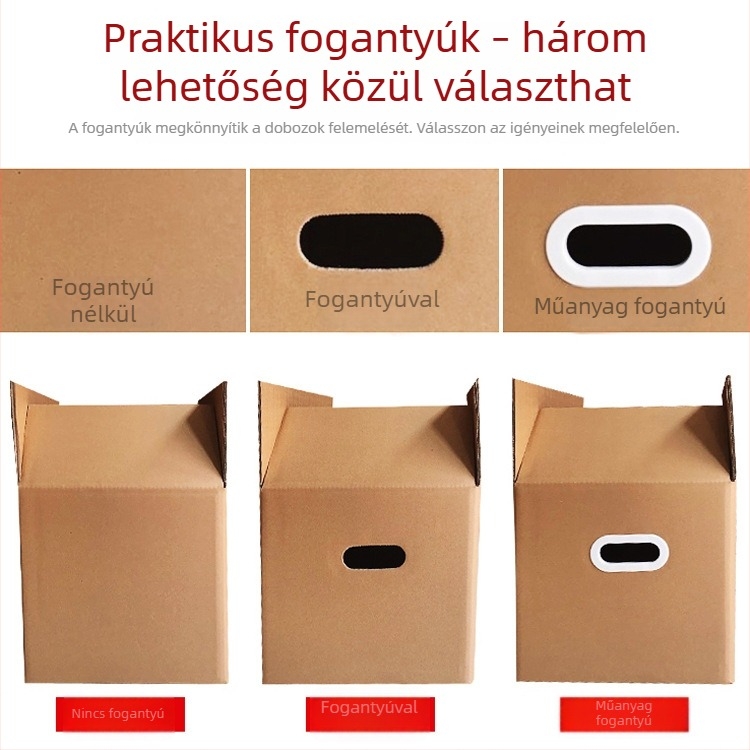Megerősített költöztető karton doboz, nagy kapacitású tároláshoz és csomagoláshoz