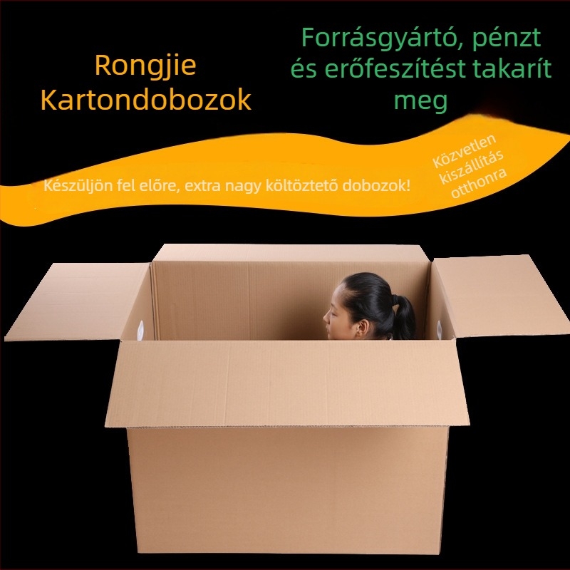 Megerősített költöztető karton doboz, nagy kapacitású tároláshoz és csomagoláshoz