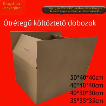 Öt rétegű merev hullámkarton költöztető- és tároló doboz, nagy méretű