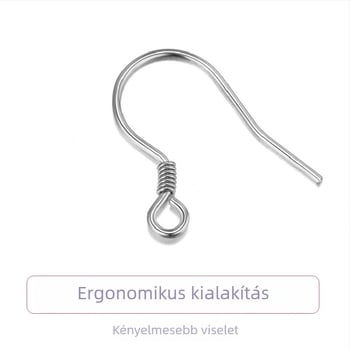 S999 ezüst fülbevaló kampó – tiszta ezüst, félkész DIY ékszerekhez, ezüst kiegészítők