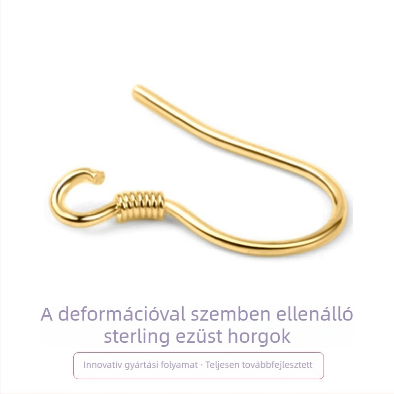 S999 ezüst fülbevaló kampó – tiszta ezüst, félkész DIY ékszerekhez, ezüst kiegészítők