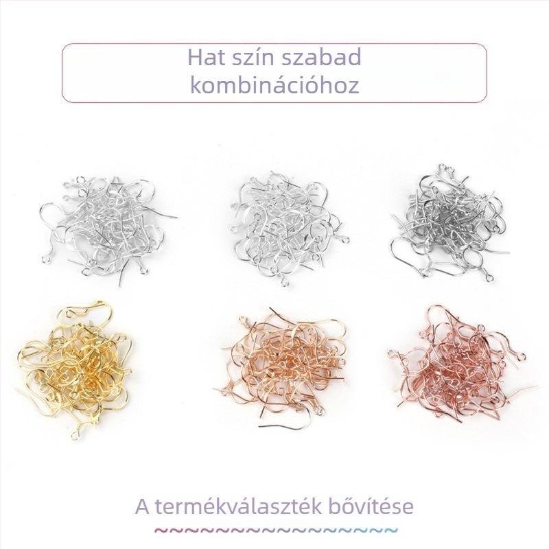 S999 ezüst fülbevaló kampó – tiszta ezüst, félkész DIY ékszerekhez, ezüst kiegészítők