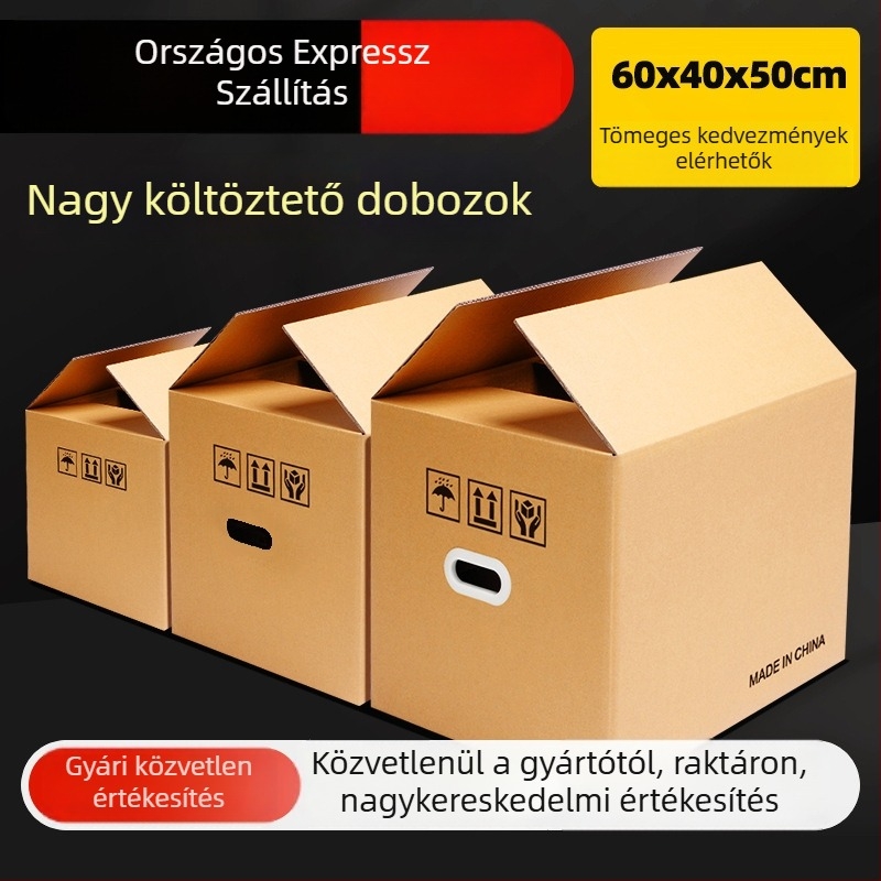 Ötrétegű extrán kemény költöztető doboz, méretek 60×40×50 cm
