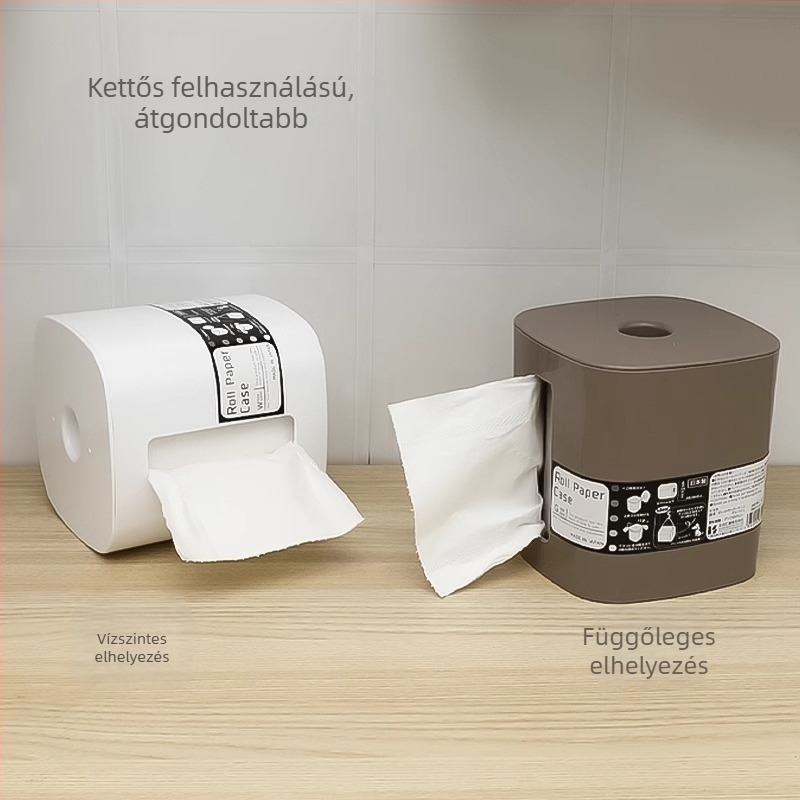Vízálló tekercspapírtároló doboz a fürdőszobába, lyukasztás nélkül
