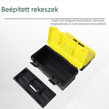 Két szintes, masszív hordozható szerszámtartó doboz készlet