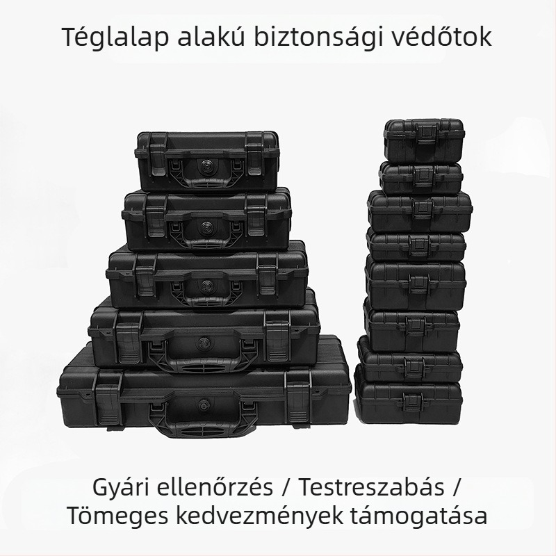 Hosszú, multifunkcionális biztonsági szerszámtároló – műanyag tároló és precíziós műszerekhez