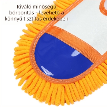 Kanyargó fogantyújú autómosó mop chenille fejjel és puha sörtékkel