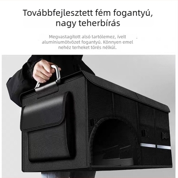 Oxford anyagból készült autócsomagtartó tároló, összecsukható, többfunkciós szervező, 36 L / 72 L / 110 L