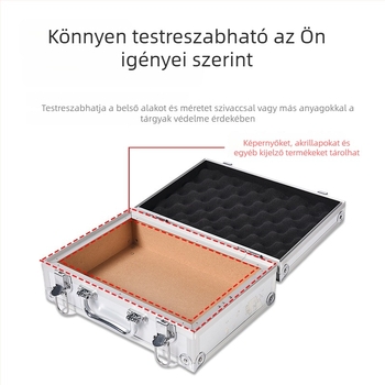 Alumíniumötvözetből készült szerszámdoboz, külön felső és alsó fedéllel