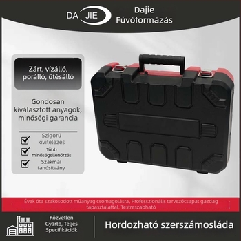 Nagy kapacitású hordozható műanyag szerszámtartó doboz otthoni és autós használatra