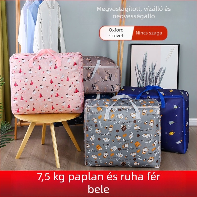 Ruhák és paplanok tároló táska, nagy kapacitású, megerősített, vízálló és nedvességálló, masszív költöztetési táska, testreszabható