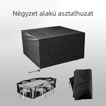 Kültéri vízálló Oxford anyagú négyzet alakú asztaltakaró bútorokhoz, udvarra és kertbe
