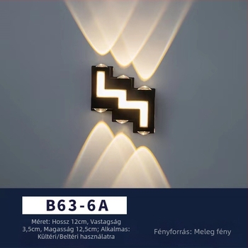 Kétfejes kültéri falikar LED, minimalist design, vízálló, ideális lépcsőházhoz és udvarhoz