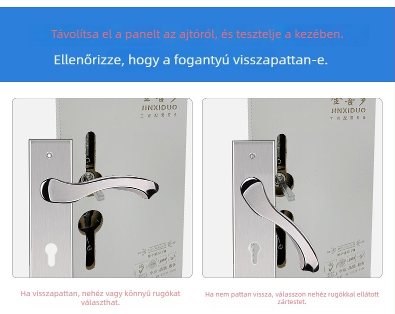 Jin Xiduo 170 mm zártest belső fa ajtókhoz, rozsdamentes acél, halk rugós mechanizmus