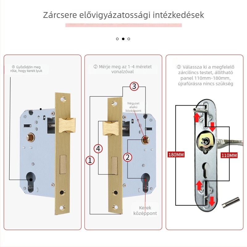 Jin Xiduo 170 mm zártest belső fa ajtókhoz, rozsdamentes acél, halk rugós mechanizmus