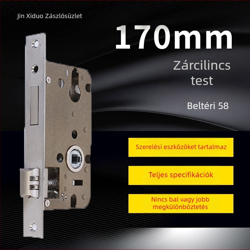 Jin Xiduo 170 mm zártest belső fa ajtókhoz, rozsdamentes acél, halk rugós mechanizmus