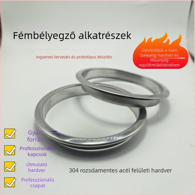 Rozsdamentes acélból készült hardver alkatrészek audio berendezésekhez és bútorokhoz