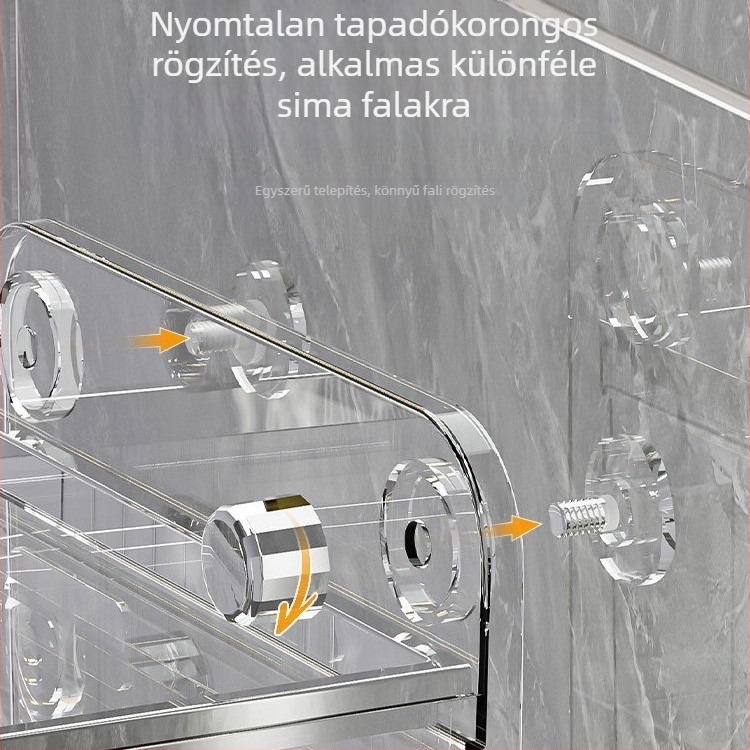 Fali vákuumos tapadó toaletpapír- és zsebkendő-tartó