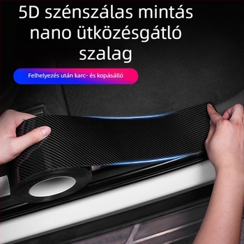 K5D karbonszövet mintás küszöbvédő autóhoz — varrat nélküli küszöbsáv ajtókhoz и a csomagtartóhoz