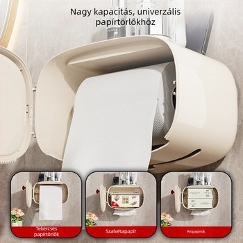 Falihoz szerelhető papírzsepi tartó doboz, nappaliba, 2025 modell, prémium minimalista dizájn