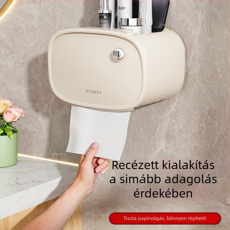 Falihoz szerelhető papírzsepi tartó doboz, nappaliba, 2025 modell, prémium minimalista dizájn