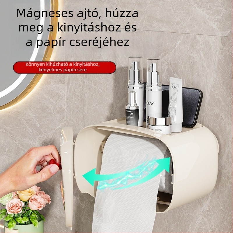 Falihoz szerelhető papírzsepi tartó doboz, nappaliba, 2025 modell, prémium minimalista dizájn