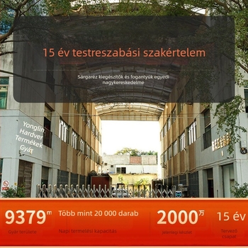 Fából készült ékszerdoboz rézborított sarkokkal, antik stílusú, dekoratív Dupla Boldogság lemez