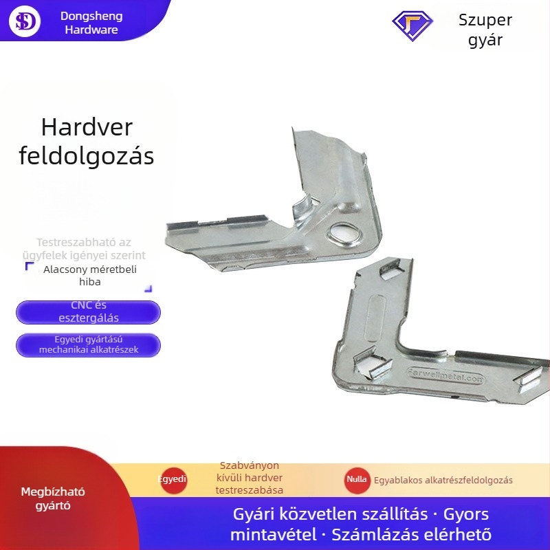 Rozsdamentes acélból készült szögpánt bútorokhoz, félköríves csatlakozó és L-alakú tartó rögzítéshez