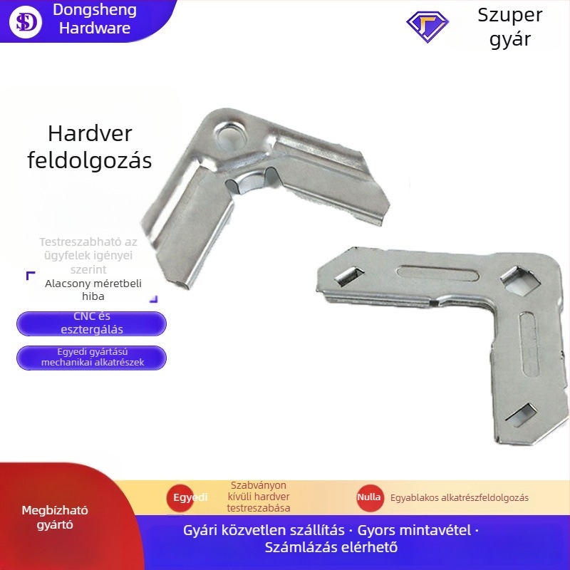 Rozsdamentes acélból készült szögpánt bútorokhoz, félköríves csatlakozó és L-alakú tartó rögzítéshez