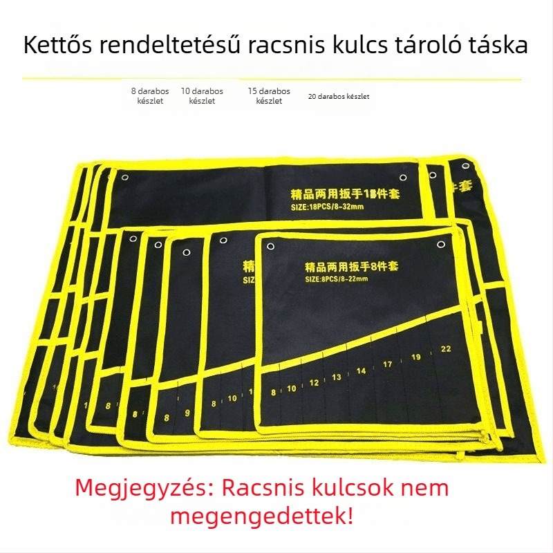 Hordozható szerszámtároló táska kulcsok és szerszámok rendezésére – kettős használatú rolós kialakítással autójavításhoz