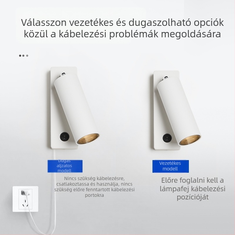 Teljes spektrumos szemvédő falikar, forgatható ágynál olvasólámpa, nappaliba, hálószobába és dolgozószobába, kreatív LED-lámpa