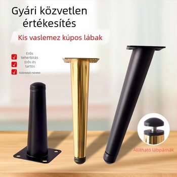 Kis vasból készült kúpos lábak bútorokhoz (hideg-hengerelt acél)
