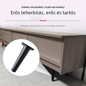 Kis vasból készült kúpos lábak bútorokhoz (hideg-hengerelt acél)