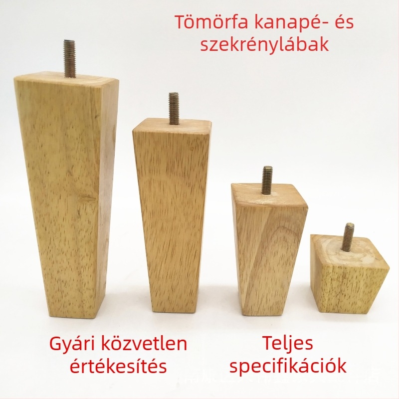 Tömörfa bútorlábak – ferde, négyzet alakú lábak skandináv stílusban, kanapéhoz, dohányzóasztalhoz és ágyhoz