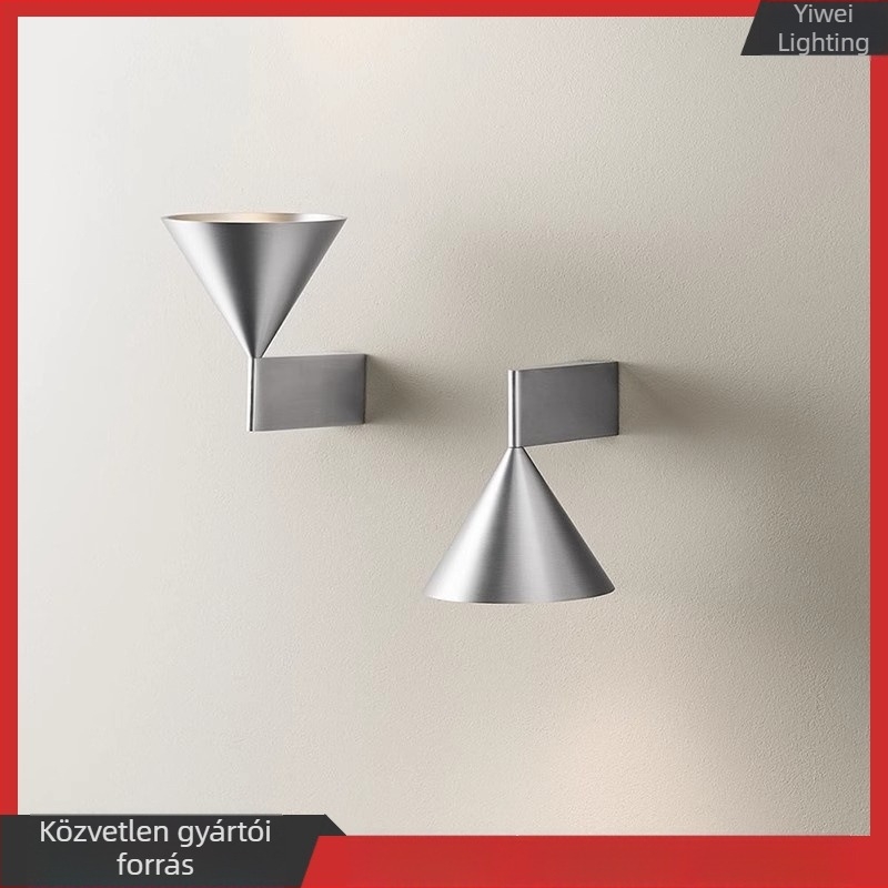 Olasz minimalist falikar konuszos árnyékolóval, skandináv stílusú nappalihoz vagy hálószobához