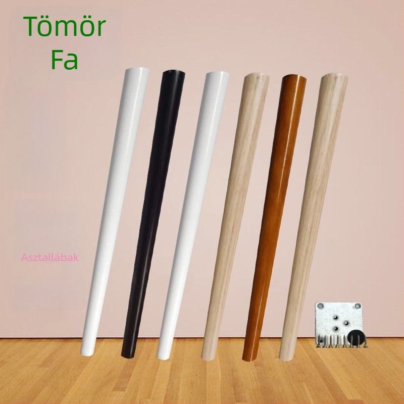 Tömörfa bútorlábak: asztal- és íróasztal lábak, köralakú asztallábak, székek lábai, természetes fa, modern minimalist iroda