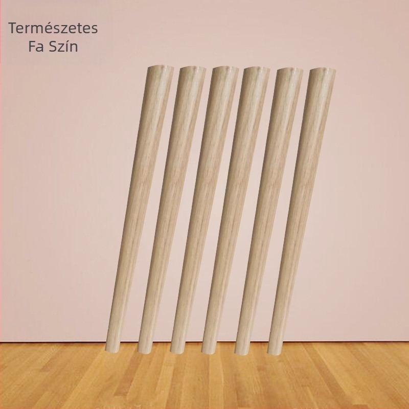 Tömörfa bútorlábak: asztal- és íróasztal lábak, köralakú asztallábak, székek lábai, természetes fa, modern minimalist iroda