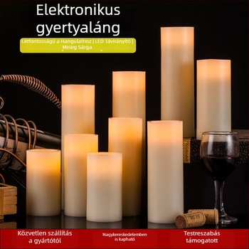 Személyre szabható paraffin LED elektromos gyertya, akkumulátoros dekoratív fény
