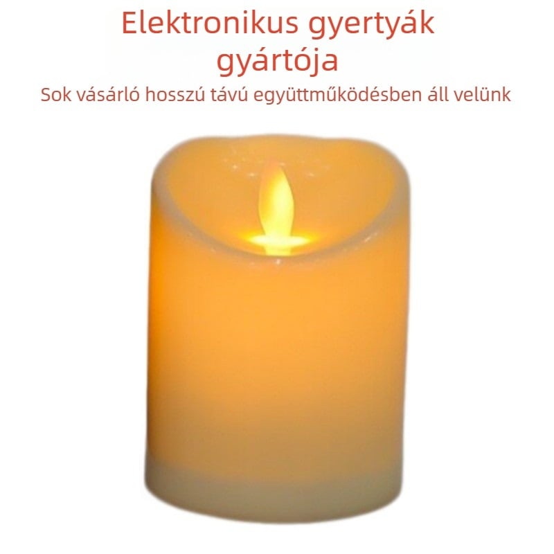 Hengeres LED lengő elektronikus gyertya szállodai és karaoke dekorációhoz, füstmentes hangulatvilágítás születésnapokra és esküvőkre