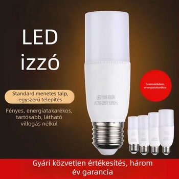 LED energiatakarékos hengeres izzó E27-es foglalattal – fehér fény, nem dimmelhető, otthonra, irodába és hotelbe, 3500–6000 lm