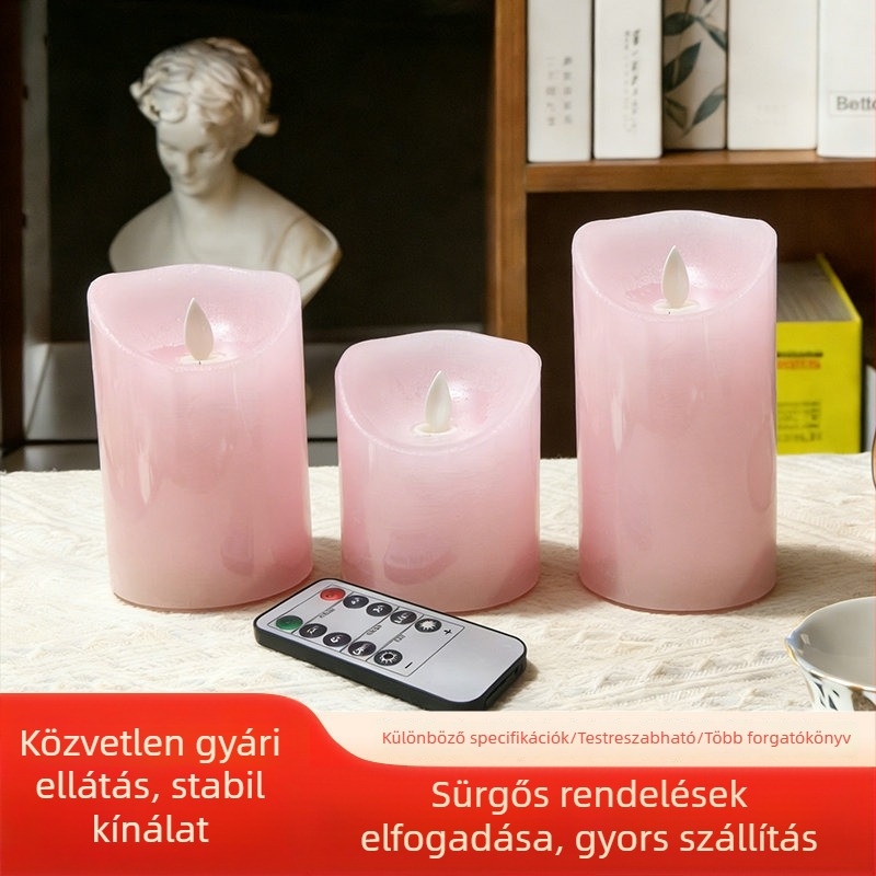 Szív alakú LED elektronikus gyertya romantikus eljegyzéshez és születésnapi dekorációhoz