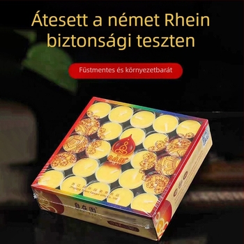 100 füstmentes ghee gyertya Buddha felajánláshoz, otthoni oltárhoz, 2/4/8/24 órás égési idő