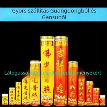 Füstmentes vajlámpa növényi ghí-ből, hengeralakú, buddhista rituálékhoz és templomi felajánlásokhoz