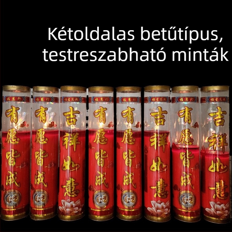 Füstmentes vajlámpa növényi ghí-ből, hengeralakú, buddhista rituálékhoz és templomi felajánlásokhoz