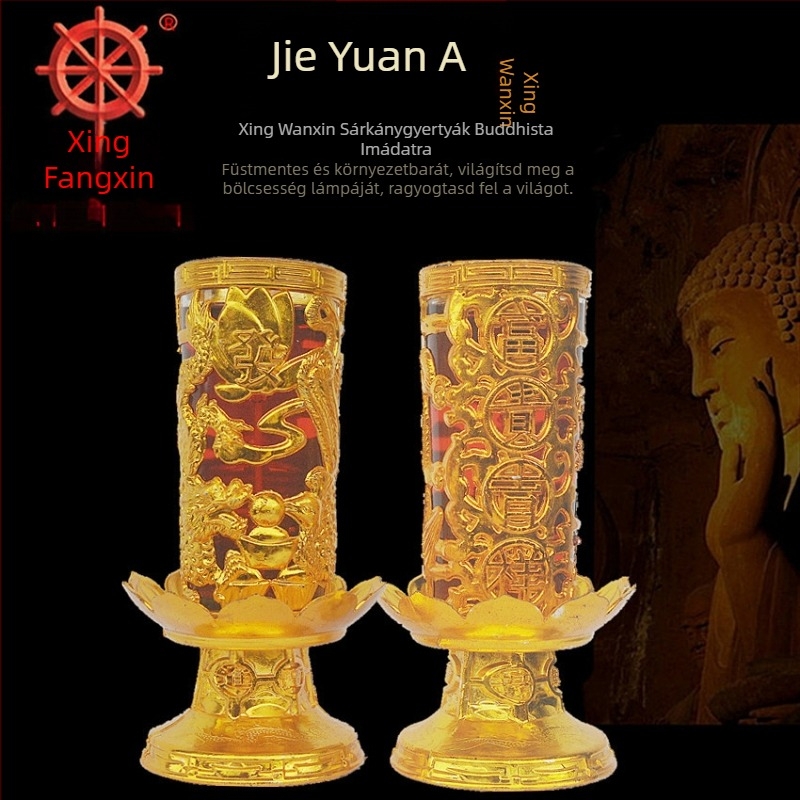 Xingwanxin Új Sárkány Gyertya a Tavaszi Fesztiválra és az Új Lakás Megnyitására: Kristály Sárkány Gyertya, Tiszta Ghee Viasz, Zselés Viasz, Buddha Lámpa, Vagyon Vonzás