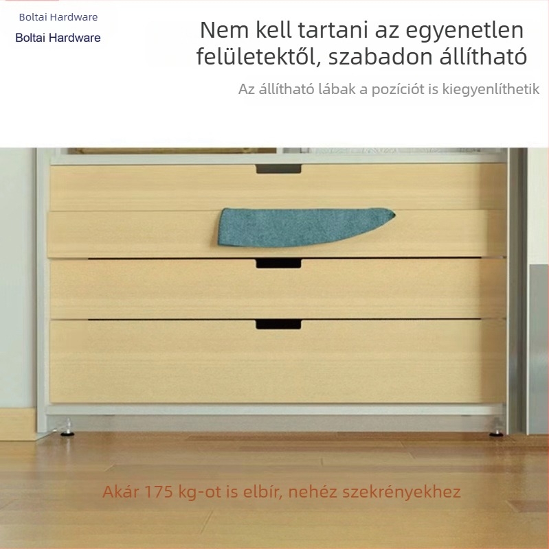 Cink‑ötvözetből készült állítható lábak szekrényekhez és ruhásszekrényekhez, nehéz teherbírású támasztólábak csúszásmentes talppal, olasz minimalist stílus