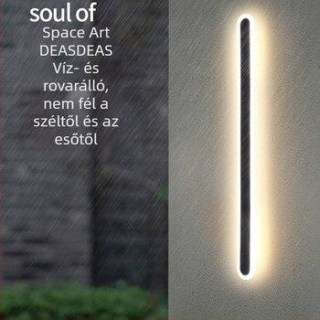 Kültéri falikar vízálló LED-sávval, minimalistikus lineáris dizájn, villaudvarhoz, modern stílus
